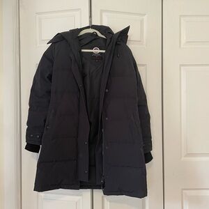 Dark Blue Canada Goose Puffer Coat